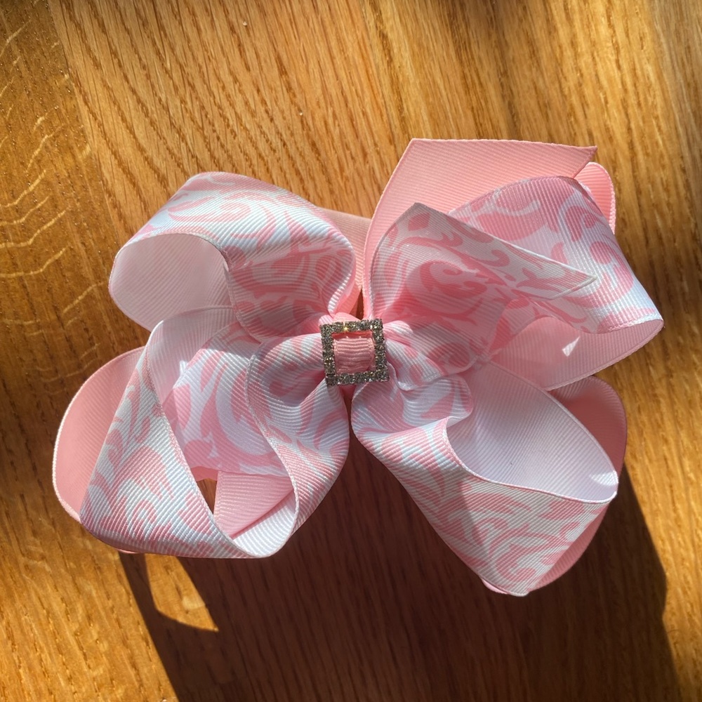 Pink Buckle Handmade Bow